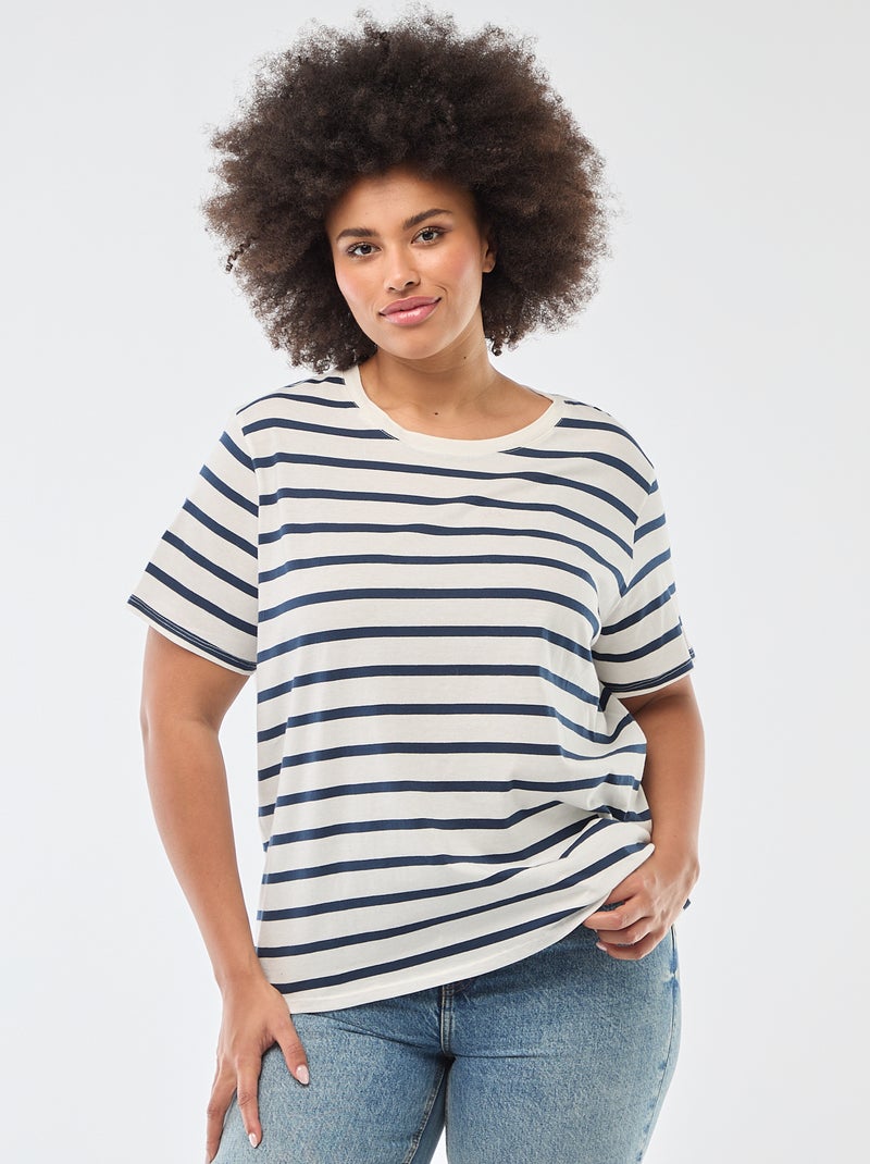 T-shirt met korte mouw en print Wit - Kiabi