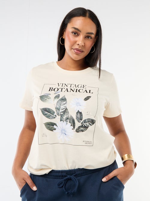 T-shirt met korte mouw en print - Kiabi