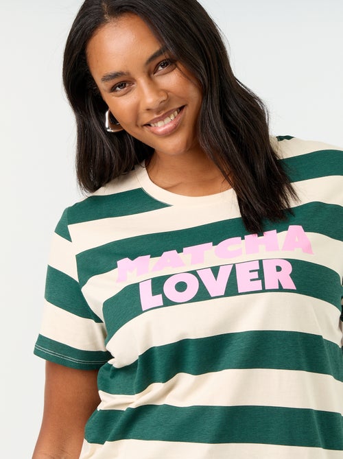 T-shirt met korte mouw en print - Kiabi