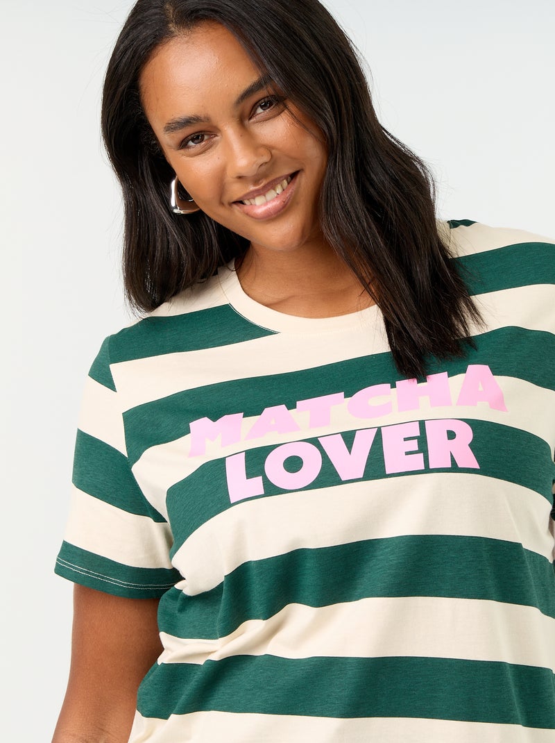 T-shirt met korte mouw en print Wit - Kiabi