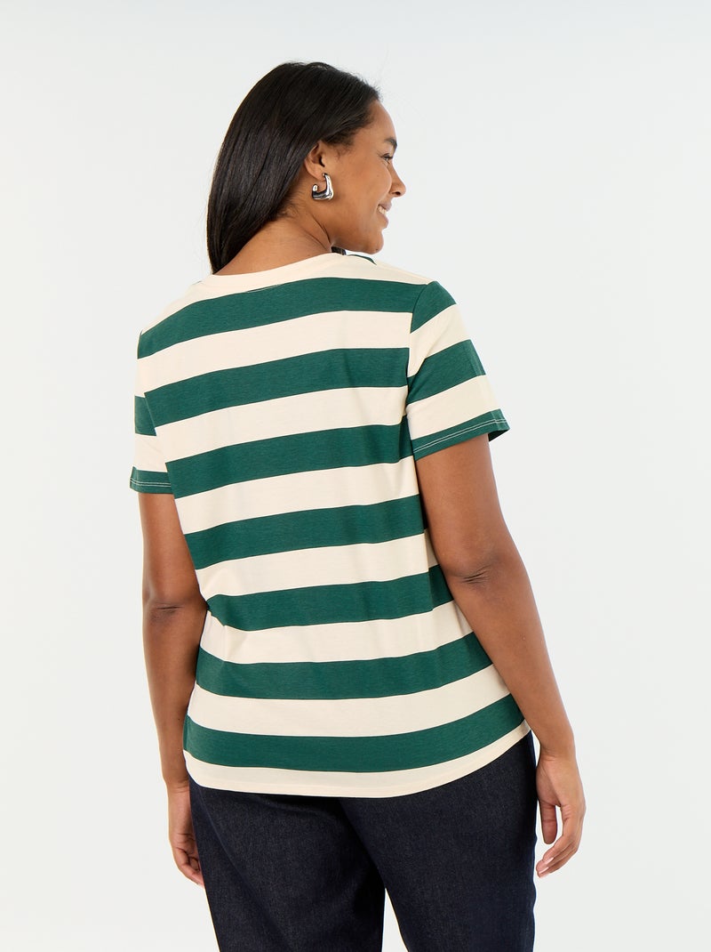 T-shirt met korte mouw en print Wit - Kiabi