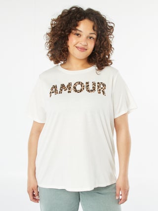 T-shirt met korte mouw en print