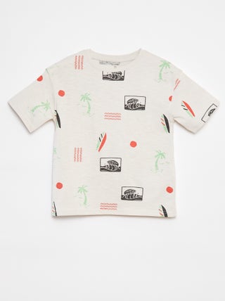 T-shirt met korte mouw en print