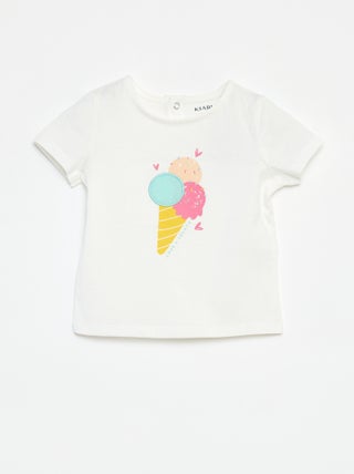 T-shirt met korte mouw en print