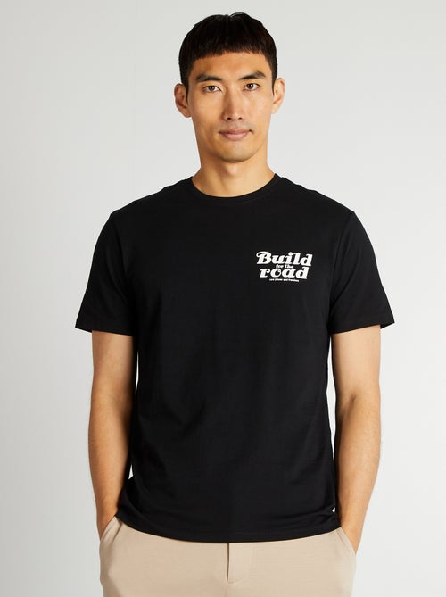 T-shirt met korte mouw en print - Kiabi
