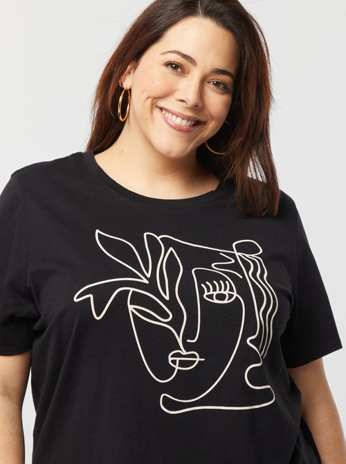 T-shirt met korte mouw en print - Kiabi