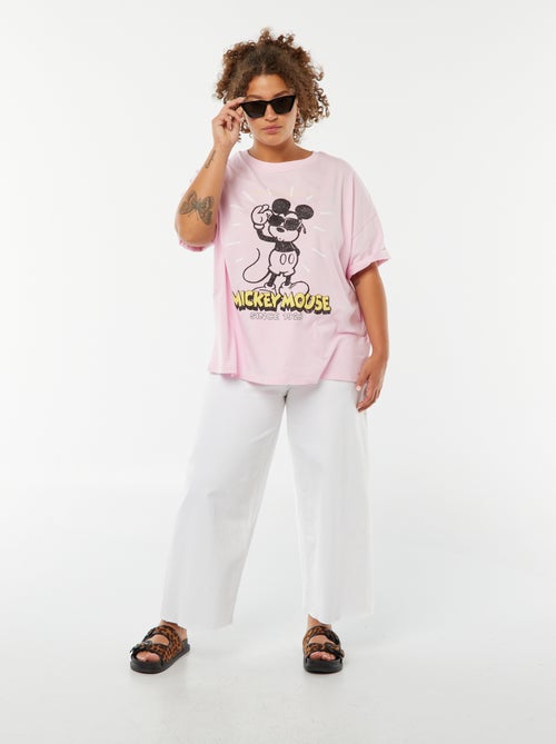 T-shirt met korte mouw en ronde hals - 'Disney' - Kiabi