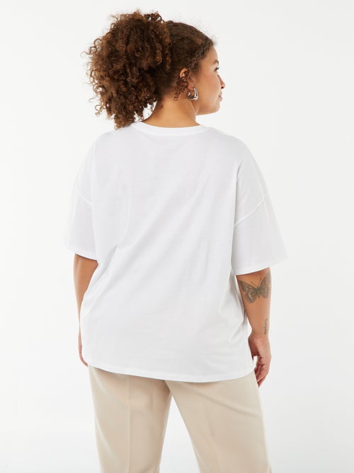 T-shirt met korte mouw en ronde hals - 'Disney' - Kiabi