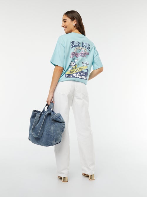 T-shirt met korte mouw en ronde hals 'Disney' - Kiabi
