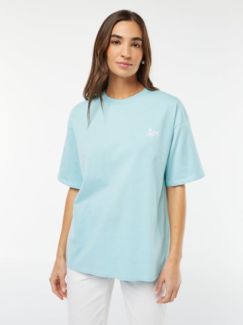 T-shirt met korte mouw en ronde hals 'Disney' - Kiabi