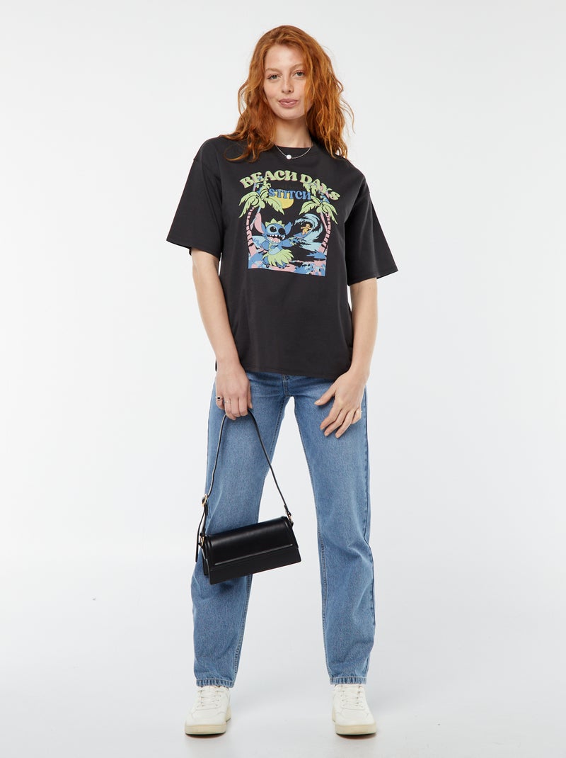 T-shirt met korte mouw en ronde hals 'Disney' GEEL - Kiabi