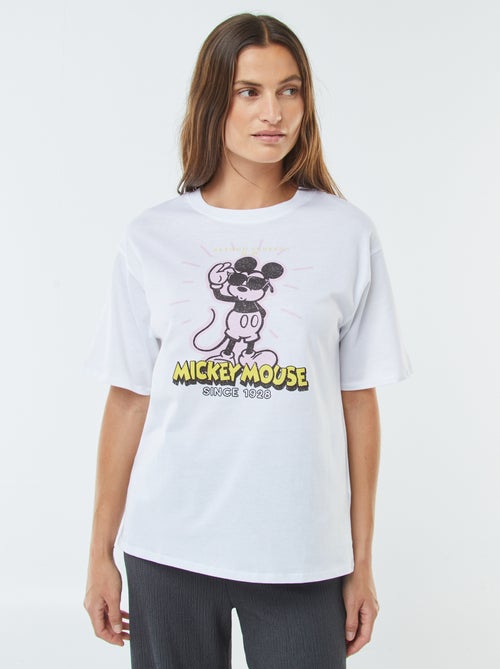 T-shirt met korte mouw en ronde hals 'Disney' - Kiabi