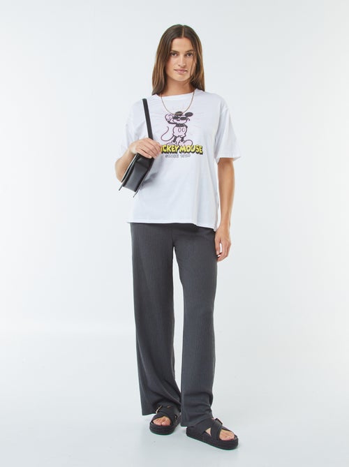 T-shirt met korte mouw en ronde hals 'Disney' - Kiabi