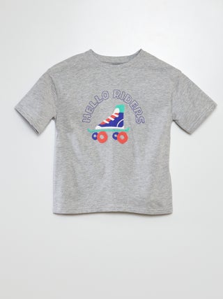 T-shirt met korte mouw en ronde hals met print
