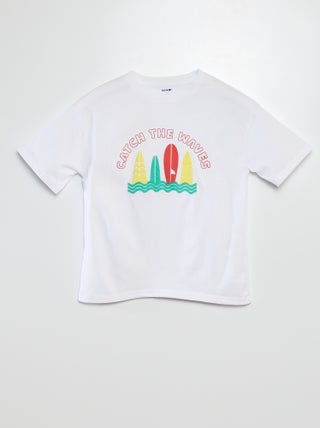 T-shirt met korte mouw en ronde hals met print