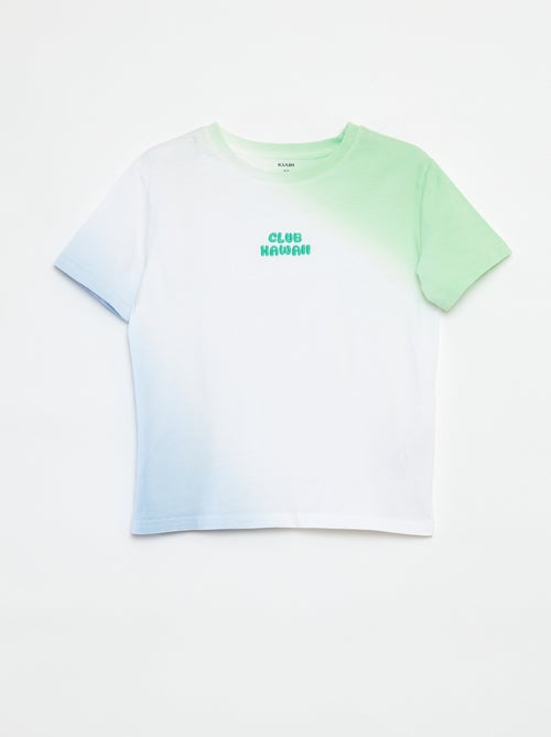 T-shirt met korte mouw en tie-dyeprint - Kiabi