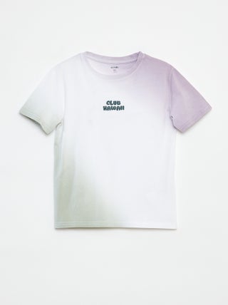 T-shirt met korte mouw en tie-dyeprint