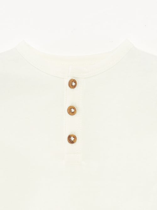 T-shirt met korte mouw en tuniekhals - Kiabi