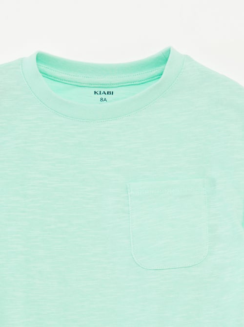 T-shirt met korte mouw en zak - Kiabi