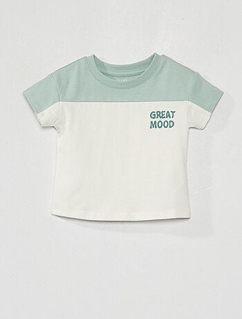 T-shirt met korte mouw 'good mood' - Kiabi