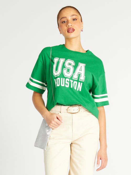 T-shirt met korte mouw 'Houston' - Kiabi