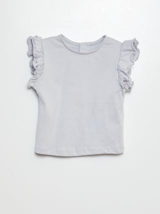 T-shirt met korte mouw met ruches
