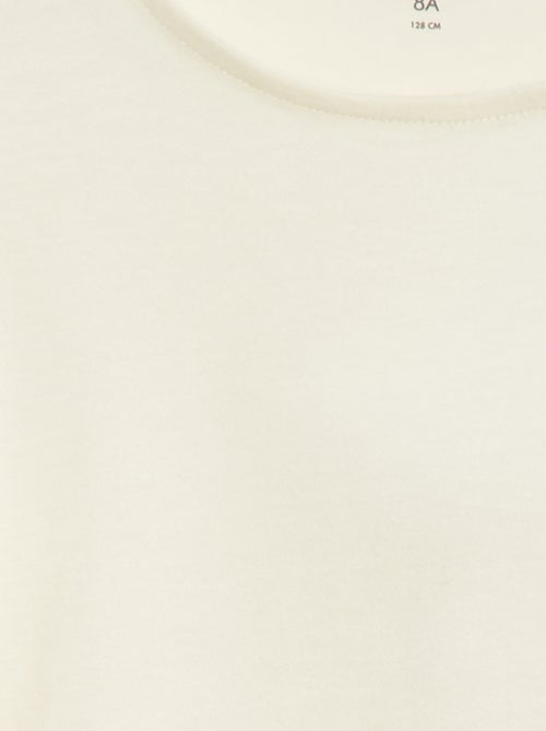 T-shirt met korte mouw met ruches - Kiabi