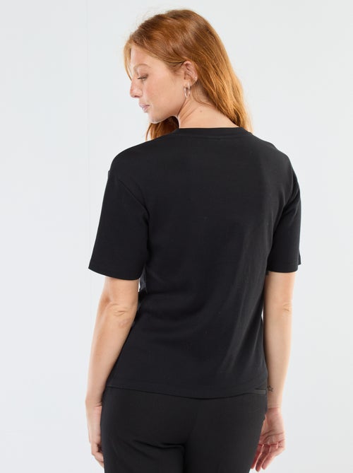 T-shirt met korte mouw met sieraaddetail en gedraaid effect - Kiabi