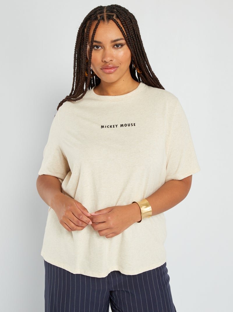T-shirt met korte mouw 'Mickey Mouse' BIEGE - Kiabi