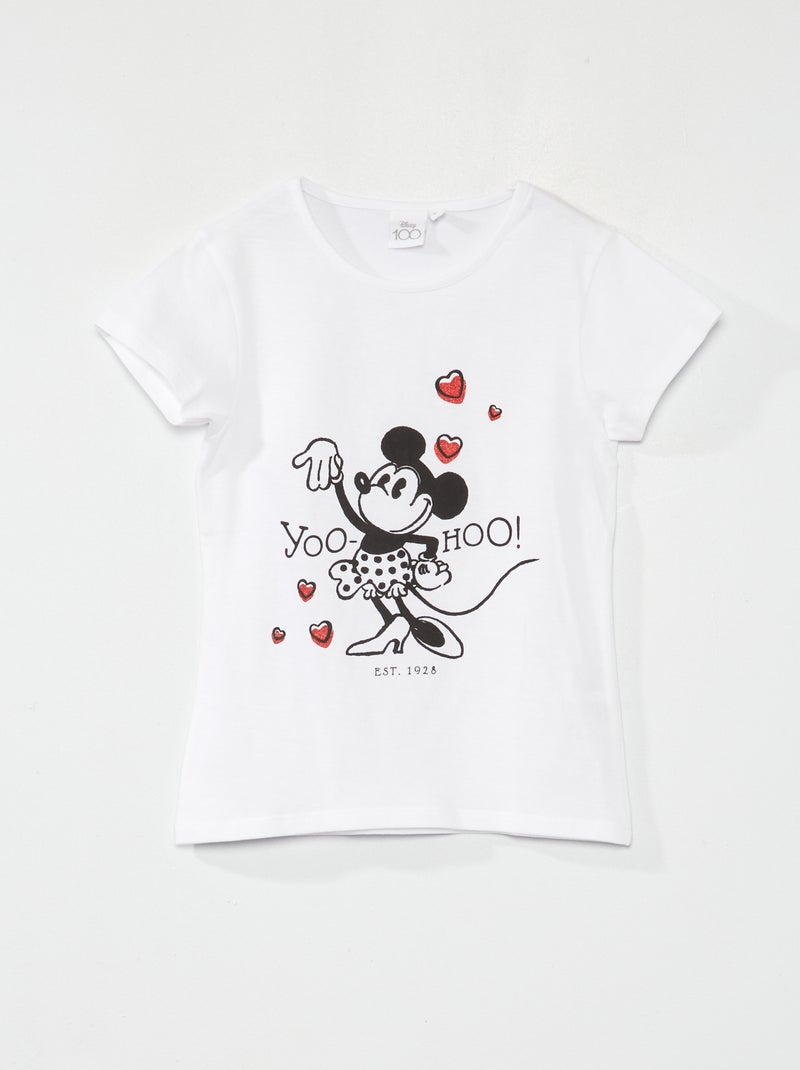 T-shirt met korte mouw 'Minnie' 'Disney' wit - Kiabi