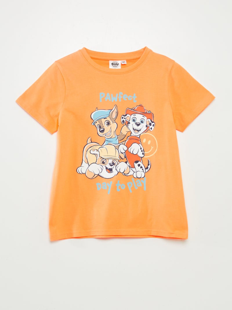T-shirt met korte mouw 'PAW Patrol' oranje - Kiabi