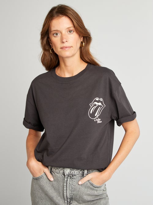 T-shirt met korte mouw 'The Rolling Stones' - Tough Cotton - Kiabi