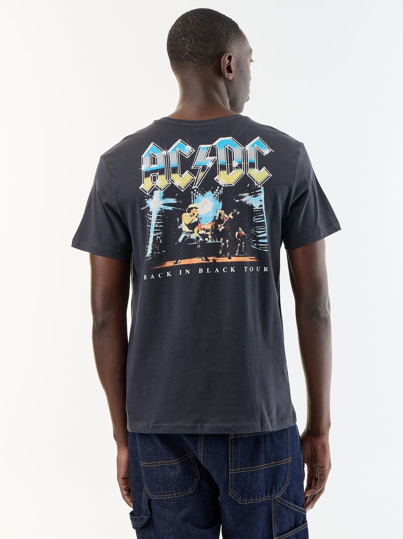 T-shirt met korte mouwen 'AC DC' Zwart - Kiabi