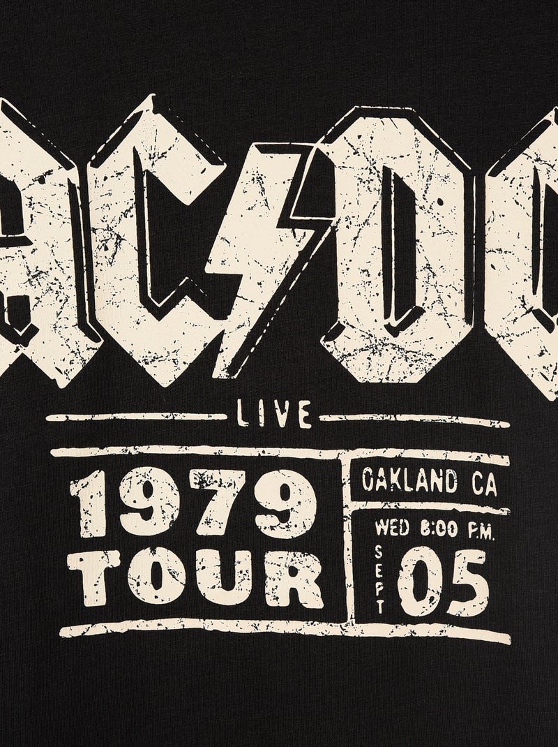 T-shirt met korte mouwen 'AC/DC' Zwart - Kiabi
