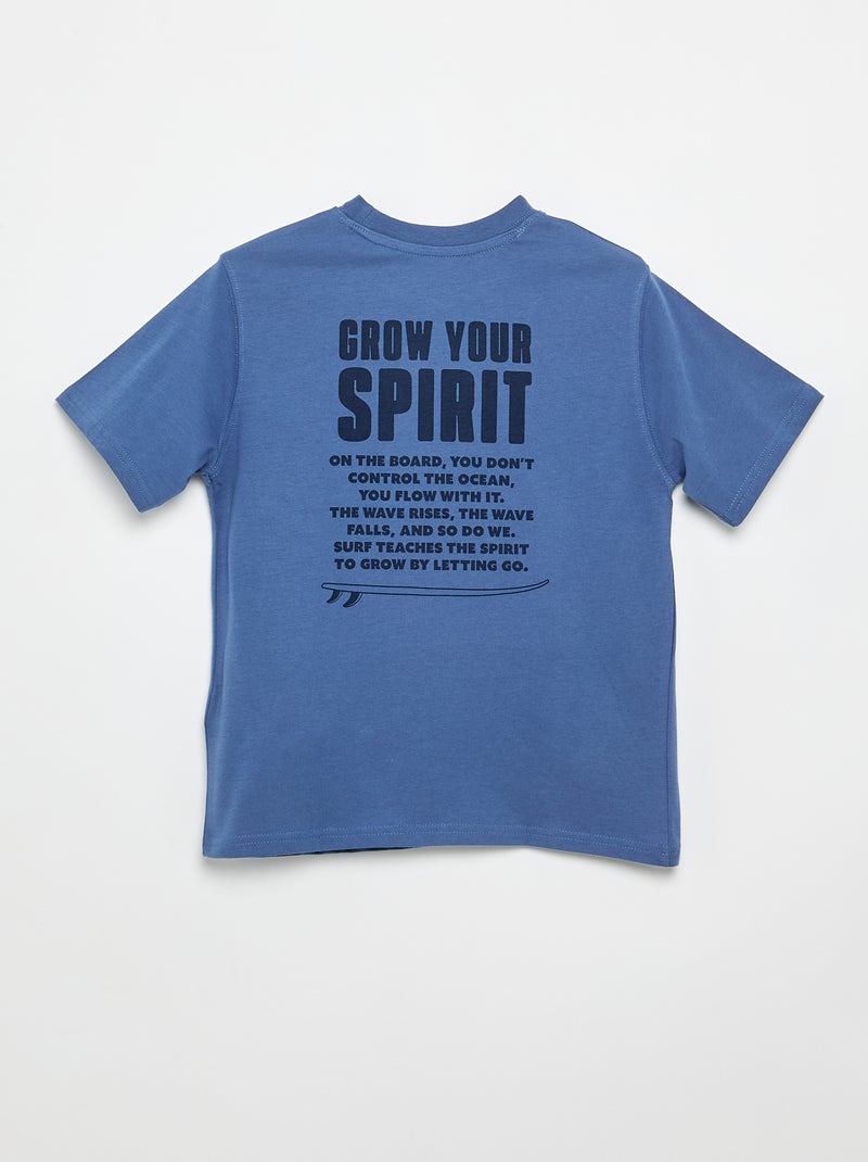 T-shirt met korte mouwen Blauw - Kiabi