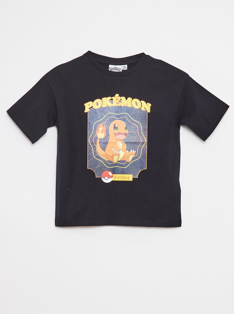 T-shirt met korte mouwen 'Charmander' zwart - Kiabi