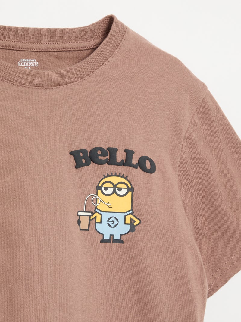 T-shirt met korte mouwen 'De Minions' Bruin - Kiabi