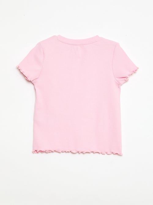 T-shirt met korte mouwen en ajouré-vorm - Kiabi