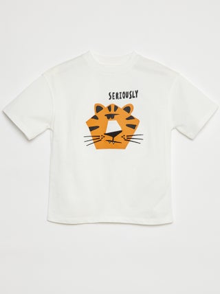 T-shirt met korte mouwen en applicatie
