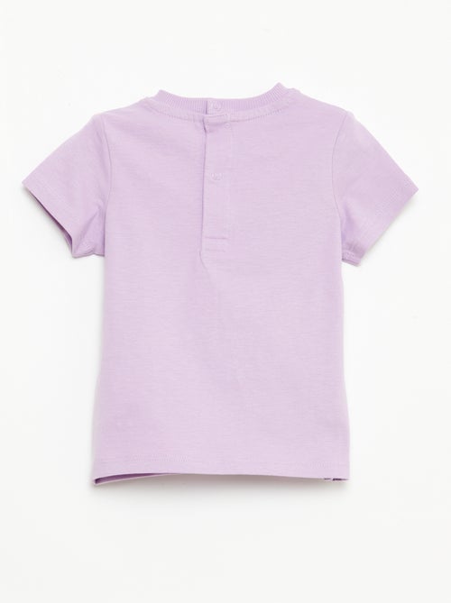 T-shirt met korte mouwen en borduursels - Kiabi