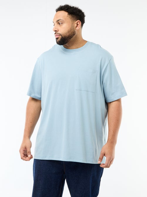 T-shirt met korte mouwen en borstzak - Kiabi