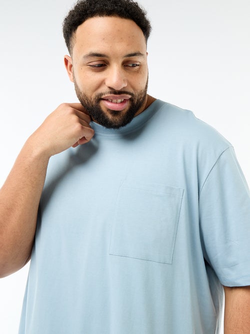 T-shirt met korte mouwen en borstzak - Kiabi