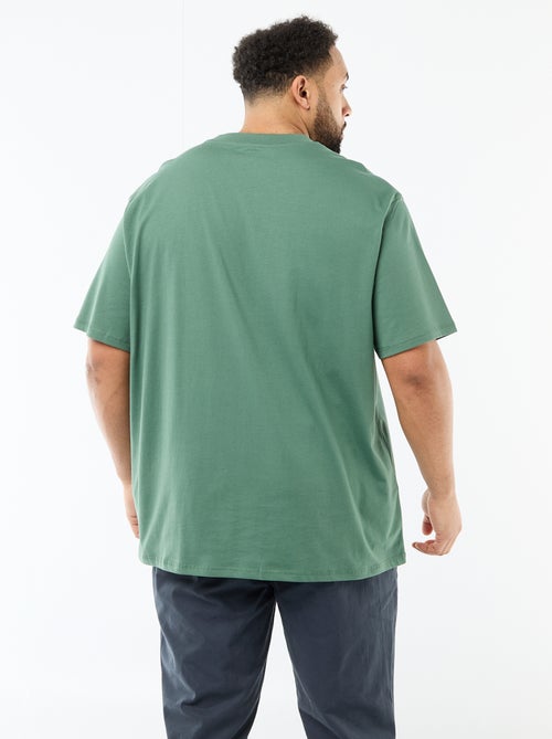 T-shirt met korte mouwen en borstzak - Kiabi