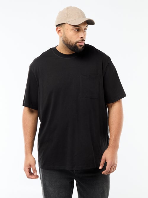T-shirt met korte mouwen en borstzak - Kiabi