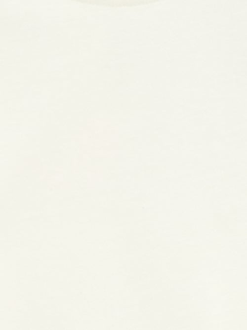 T-shirt met korte mouwen en broderie anglaise - Kiabi