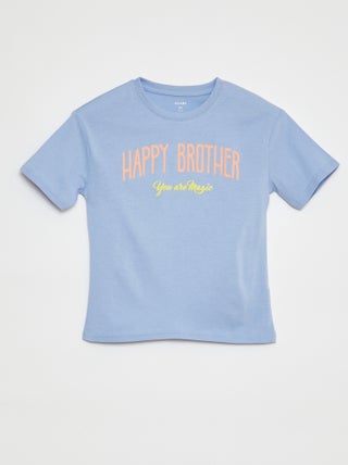 T-shirt met korte mouwen en 'Brother'-applicatie