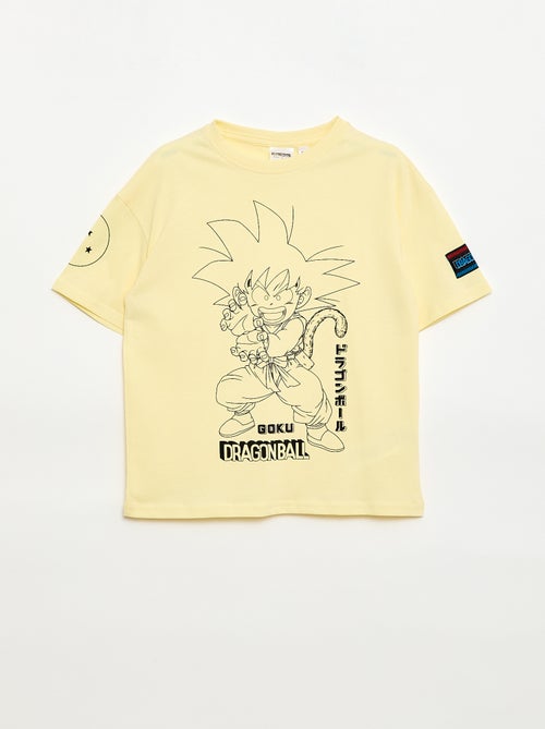 T-shirt met korte mouwen en 'Dragon ball Z'-print - Kiabi