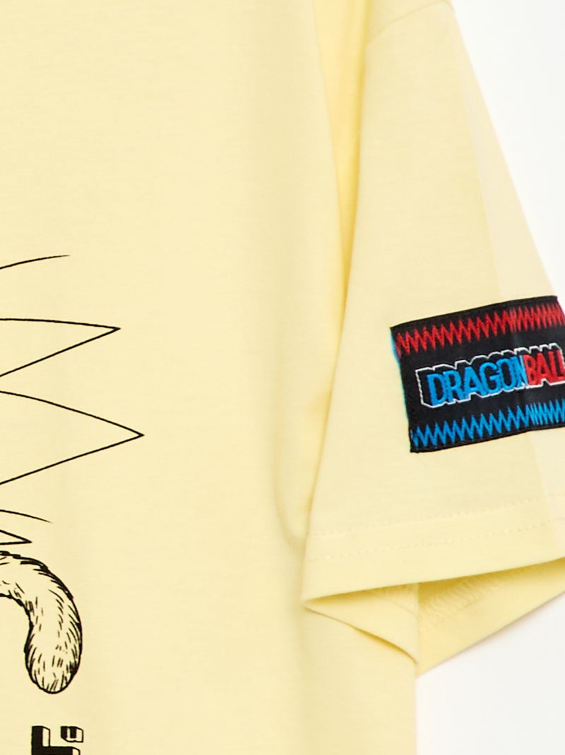 T-shirt met korte mouwen en 'Dragon ball Z'-print Geel - Kiabi