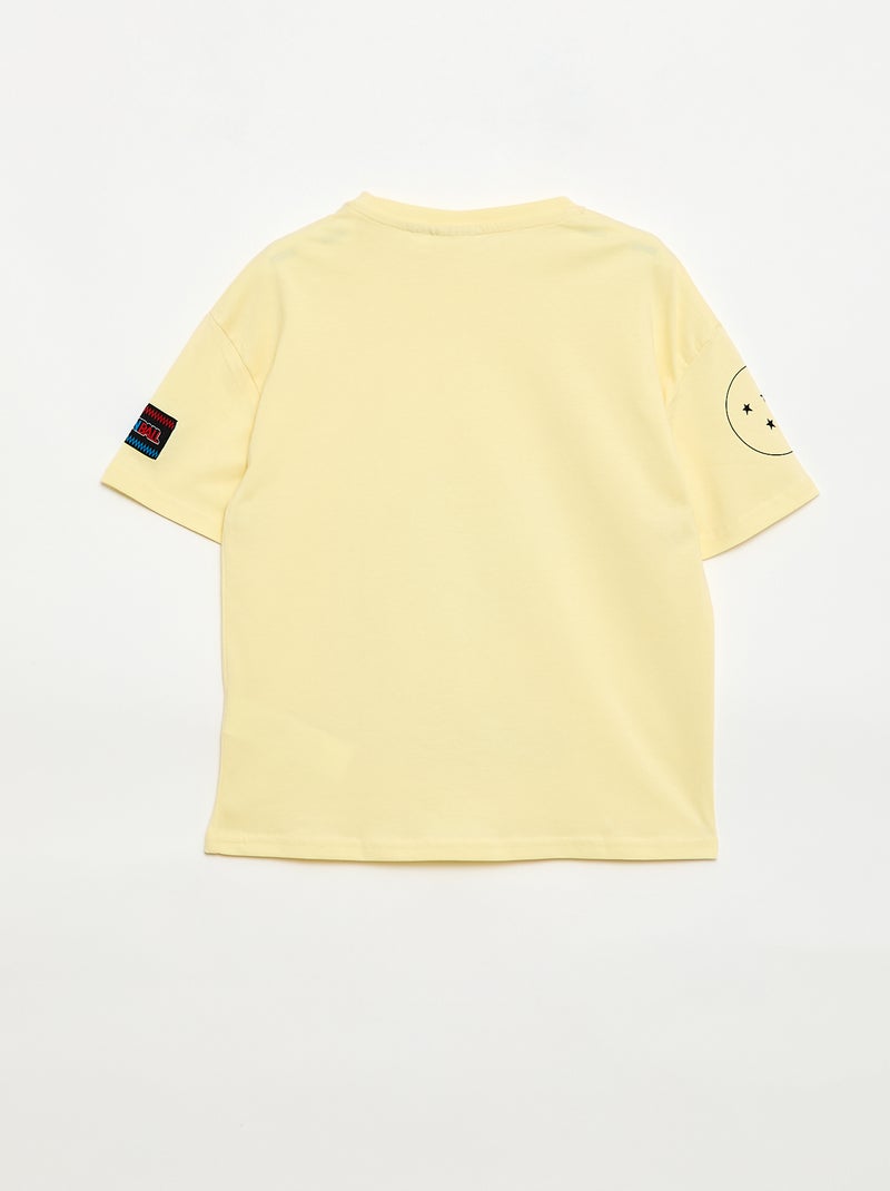 T-shirt met korte mouwen en 'Dragon ball Z'-print Geel - Kiabi