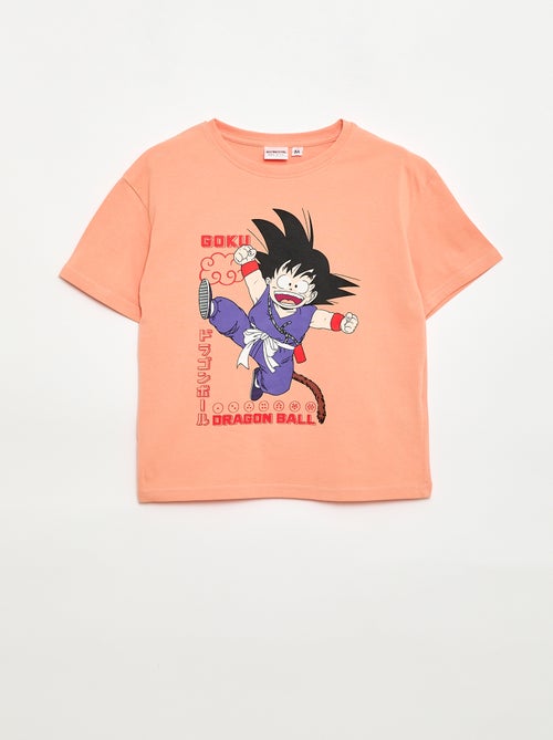 T-shirt met korte mouwen en 'Dragon ball Z'-print - Kiabi